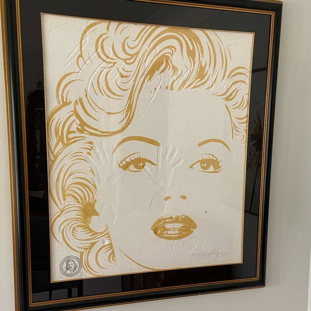 Marilyn Monroe 48” x 43” framed